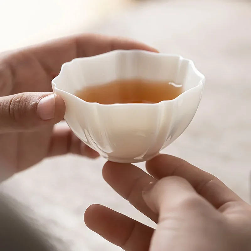Kitchen Appliances Wholesale - Suet-fat Jade White Porcelain Tea Cup