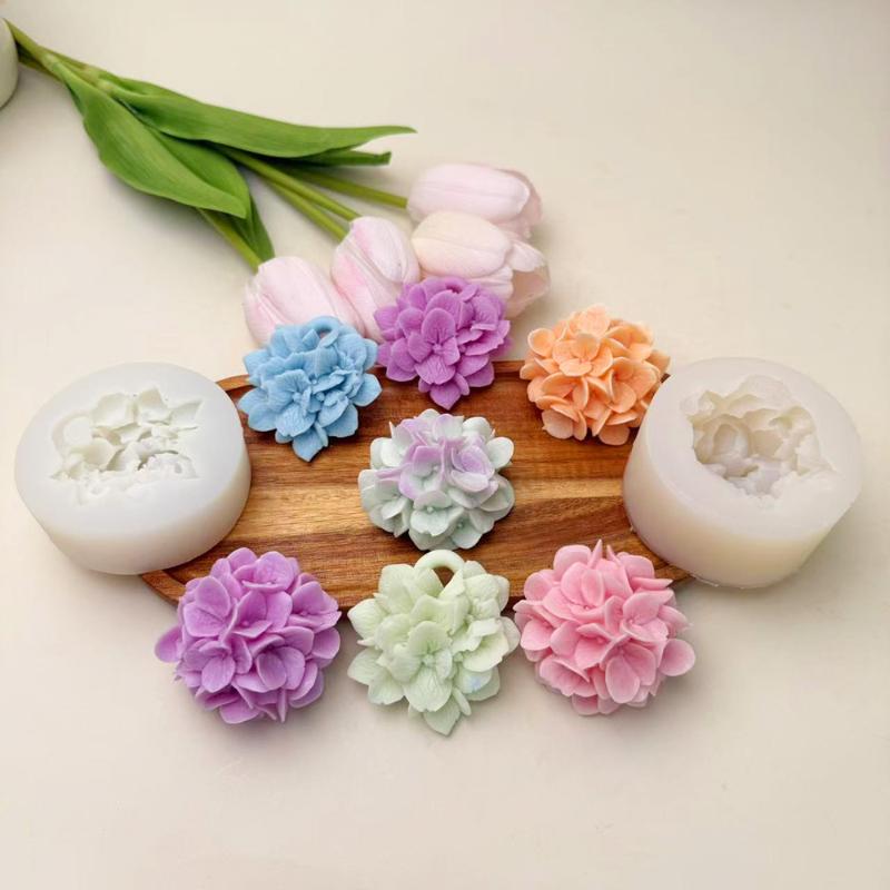 Kitchen Appliances Baking - ●Hydrangea Flower Silicone Mold DIY Aromatherapy