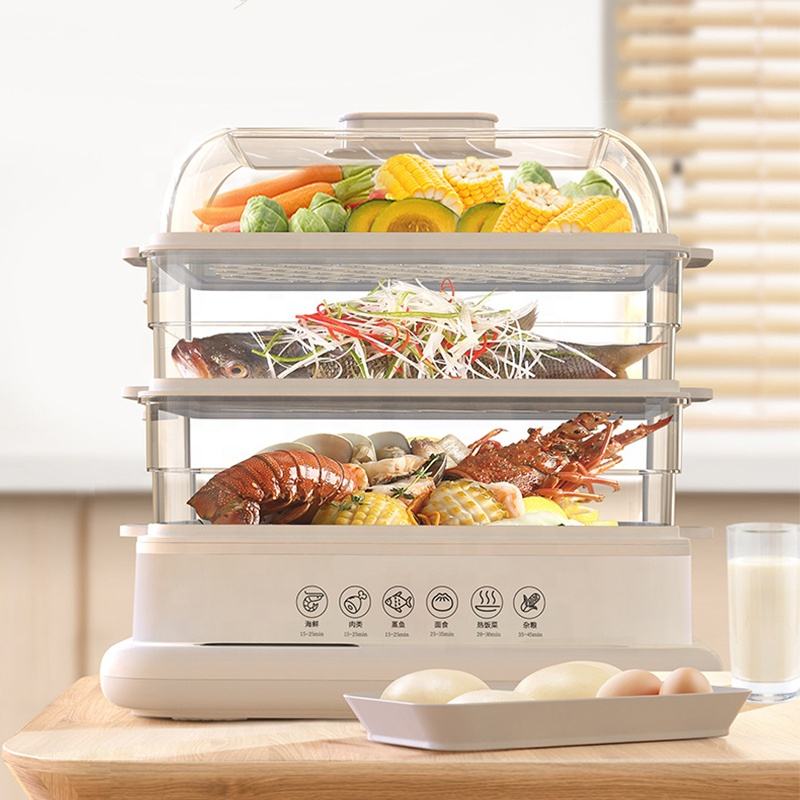 34L 800W Electric Steamer - 3- - Kitchen Appliances Wholesale recension och pris