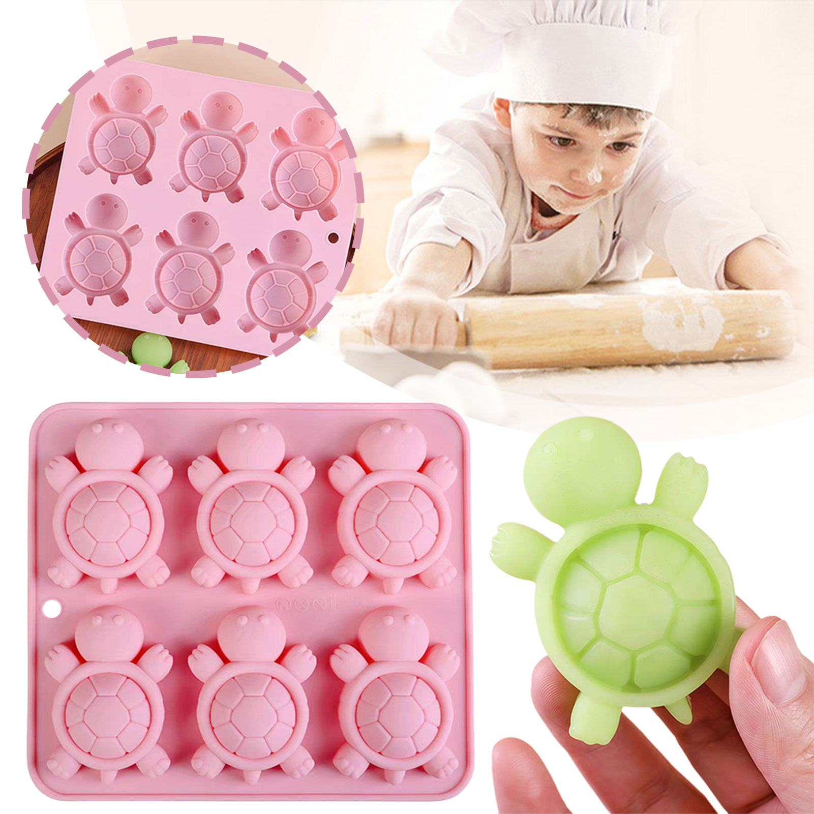 Turtles Ice Tray 3D Tortoises  - Kitchen Appliances Baking recension och pris